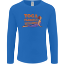 Funny Inspirational Yoga Mens Long Sleeve T-Shirt Royal Blue