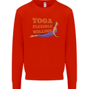 Funny Inspirational Yoga Mens Sweatshirt Jumper Bright Red