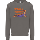Funny Inspirational Yoga Mens Sweatshirt Jumper Charcoal