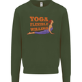 Funny Inspirational Yoga Mens Sweatshirt Jumper Forest Green