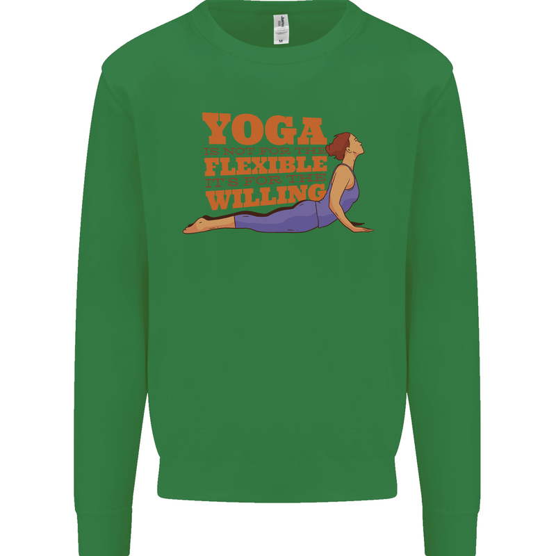 Funny Inspirational Yoga Mens Sweatshirt Jumper Irish Green