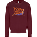 Funny Inspirational Yoga Mens Sweatshirt Jumper Maroon