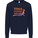 Funny Inspirational Yoga Mens Sweatshirt Jumper Navy Blue