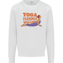 Funny Inspirational Yoga Mens Sweatshirt Jumper White