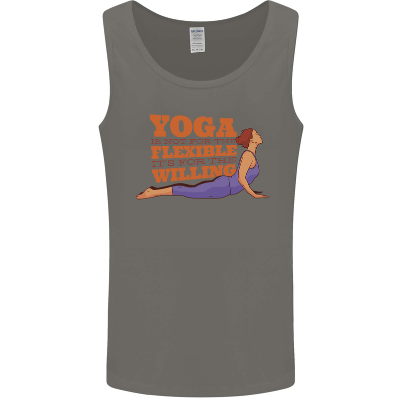 Funny Inspirational Yoga Mens Vest Tank Top Charcoal