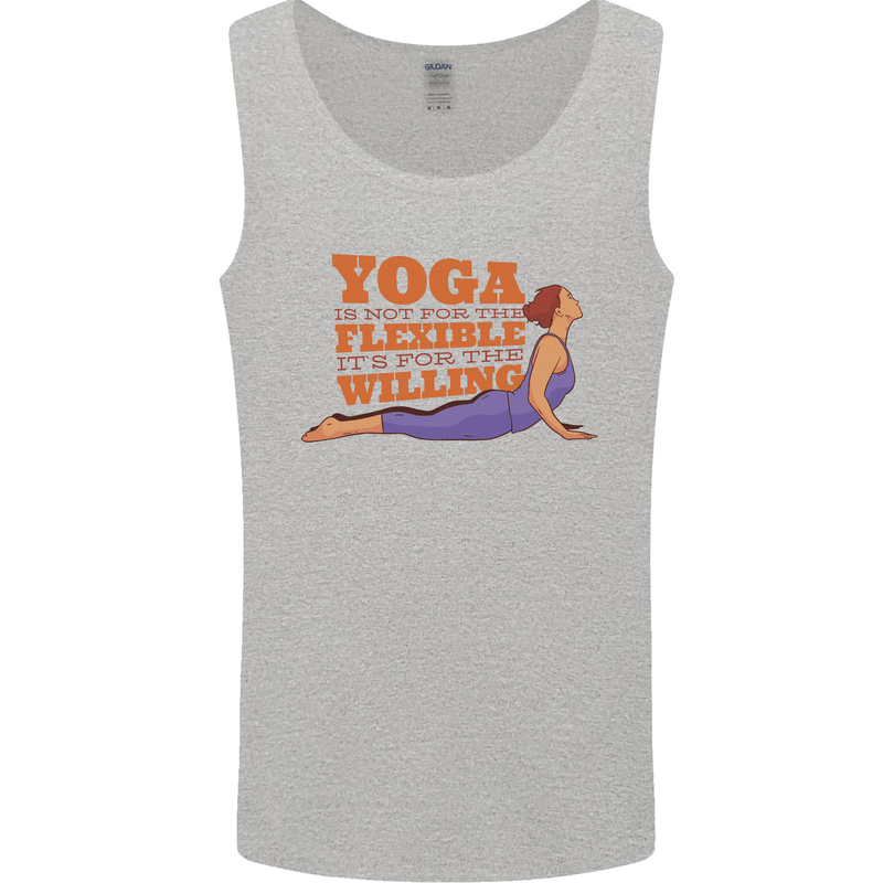 Funny Inspirational Yoga Mens Vest Tank Top Sports Grey
