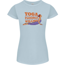 Funny Inspirational Yoga Womens Petite Cut T-Shirt Light Blue