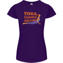 Funny Inspirational Yoga Womens Petite Cut T-Shirt Purple