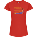 Funny Inspirational Yoga Womens Petite Cut T-Shirt Red