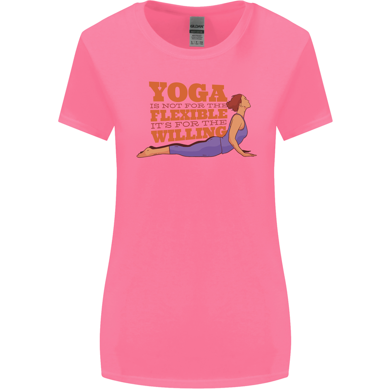 Funny Inspirational Yoga Womens Wider Cut T-Shirt Azalea