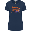 Funny Inspirational Yoga Womens Wider Cut T-Shirt Navy Blue
