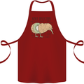 Funny Kiwi Fruit Bird Disection Cotton Apron 100% Organic Maroon