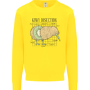 Funny Kiwi Fruit Bird Disection Kids Sweatshirt Jumper Yellow
