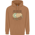 Funny Kiwi Fruit Bird Disection Mens 80% Cotton Hoodie Caramel Latte