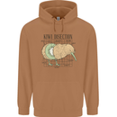 Funny Kiwi Fruit Bird Disection Mens 80% Cotton Hoodie Caramel Latte