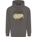 Funny Kiwi Fruit Bird Disection Mens 80% Cotton Hoodie Charcoal