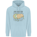 Funny Kiwi Fruit Bird Disection Mens 80% Cotton Hoodie Light Blue
