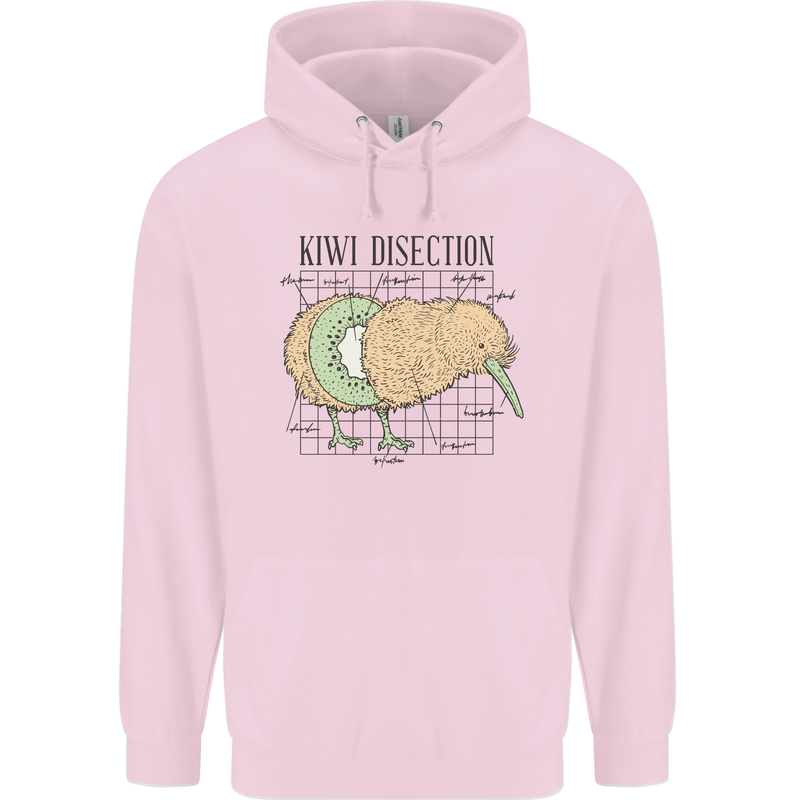 Funny Kiwi Fruit Bird Disection Mens 80% Cotton Hoodie Light Pink
