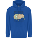 Funny Kiwi Fruit Bird Disection Mens 80% Cotton Hoodie Royal Blue