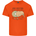 Funny Kiwi Fruit Bird Disection Mens Cotton T-Shirt Tee Top Orange