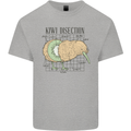 Funny Kiwi Fruit Bird Disection Mens Cotton T-Shirt Tee Top Sports Grey