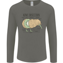 Funny Kiwi Fruit Bird Disection Mens Long Sleeve T-Shirt Charcoal