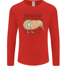Funny Kiwi Fruit Bird Disection Mens Long Sleeve T-Shirt Red