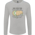 Funny Kiwi Fruit Bird Disection Mens Long Sleeve T-Shirt Sports Grey
