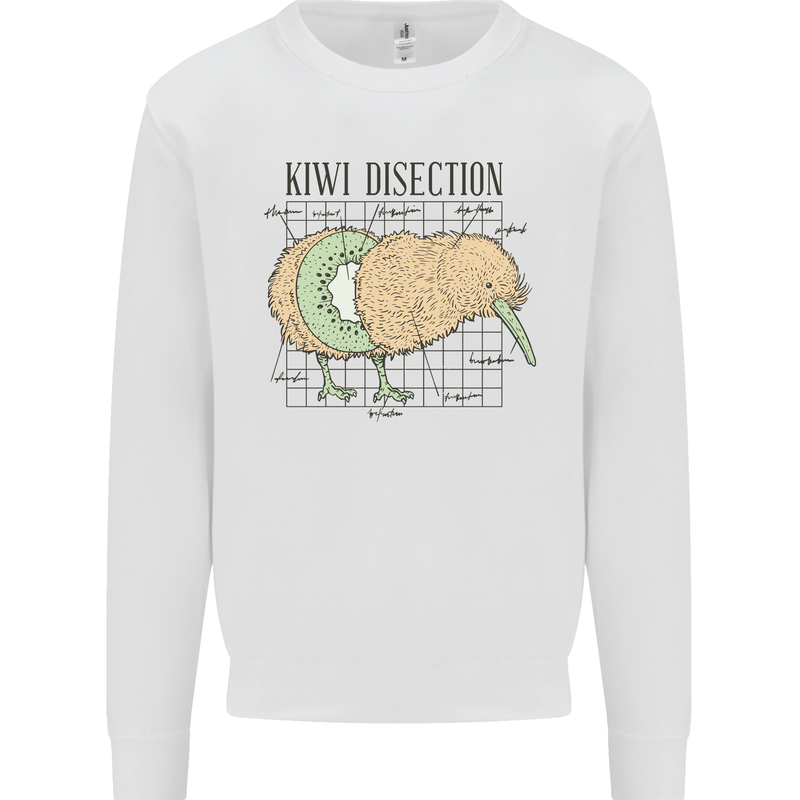 Funny Kiwi Fruit Bird Disection Mens Sweatshirt Jumper White