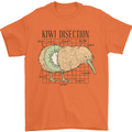 Funny Kiwi Fruit Bird Disection Mens T-Shirt 100% Cotton Orange