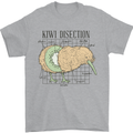 Funny Kiwi Fruit Bird Disection Mens T-Shirt 100% Cotton Sports Grey