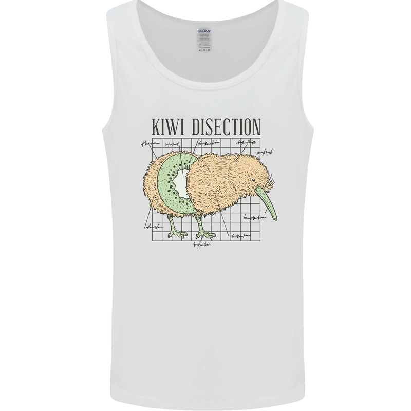 Funny Kiwi Fruit Bird Disection Mens Vest Tank Top White