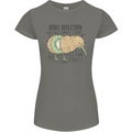 Funny Kiwi Fruit Bird Disection Womens Petite Cut T-Shirt Charcoal