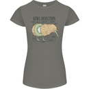 Funny Kiwi Fruit Bird Disection Womens Petite Cut T-Shirt Charcoal