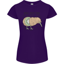 Funny Kiwi Fruit Bird Disection Womens Petite Cut T-Shirt Purple