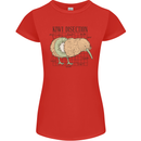Funny Kiwi Fruit Bird Disection Womens Petite Cut T-Shirt Red