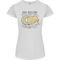 Funny Kiwi Fruit Bird Disection Womens Petite Cut T-Shirt White