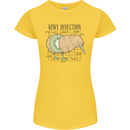 Funny Kiwi Fruit Bird Disection Womens Petite Cut T-Shirt Yellow