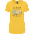 Funny Kiwi Fruit Bird Disection Womens Wider Cut T-Shirt Yellow