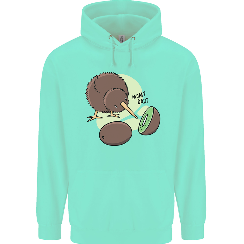 Funny Kiwi Fruit Bird Mom Dad Childrens Kids Hoodie Peppermint