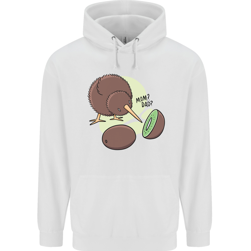 Funny Kiwi Fruit Bird Mom Dad Childrens Kids Hoodie White