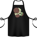 Funny Kiwi Fruit Bird Mom Dad Cotton Apron 100% Organic Black