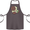 Funny Kiwi Fruit Bird Mom Dad Cotton Apron 100% Organic Dark Grey