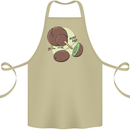 Funny Kiwi Fruit Bird Mom Dad Cotton Apron 100% Organic Khaki