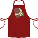 Funny Kiwi Fruit Bird Mom Dad Cotton Apron 100% Organic Maroon
