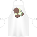 Funny Kiwi Fruit Bird Mom Dad Cotton Apron 100% Organic White