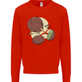 Funny Kiwi Fruit Bird Mom Dad Kids Sweatshirt Jumper Bright Red