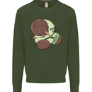 Funny Kiwi Fruit Bird Mom Dad Kids Sweatshirt Jumper Forest Green