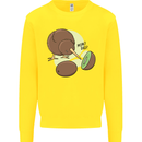 Funny Kiwi Fruit Bird Mom Dad Kids Sweatshirt Jumper Yellow