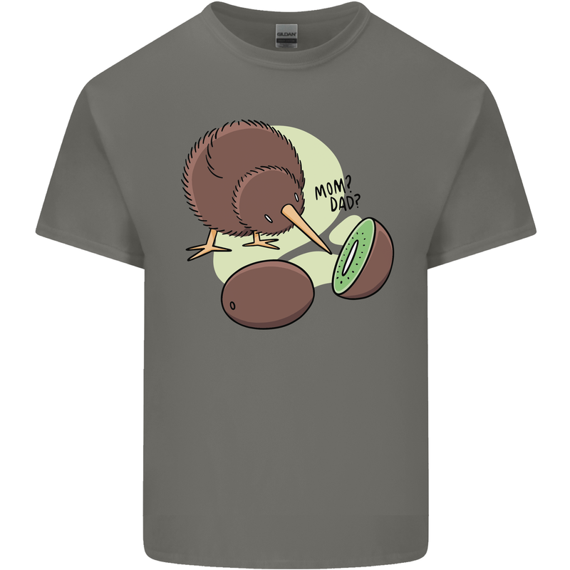 Funny Kiwi Fruit Bird Mom Dad Kids T-Shirt Childrens Charcoal